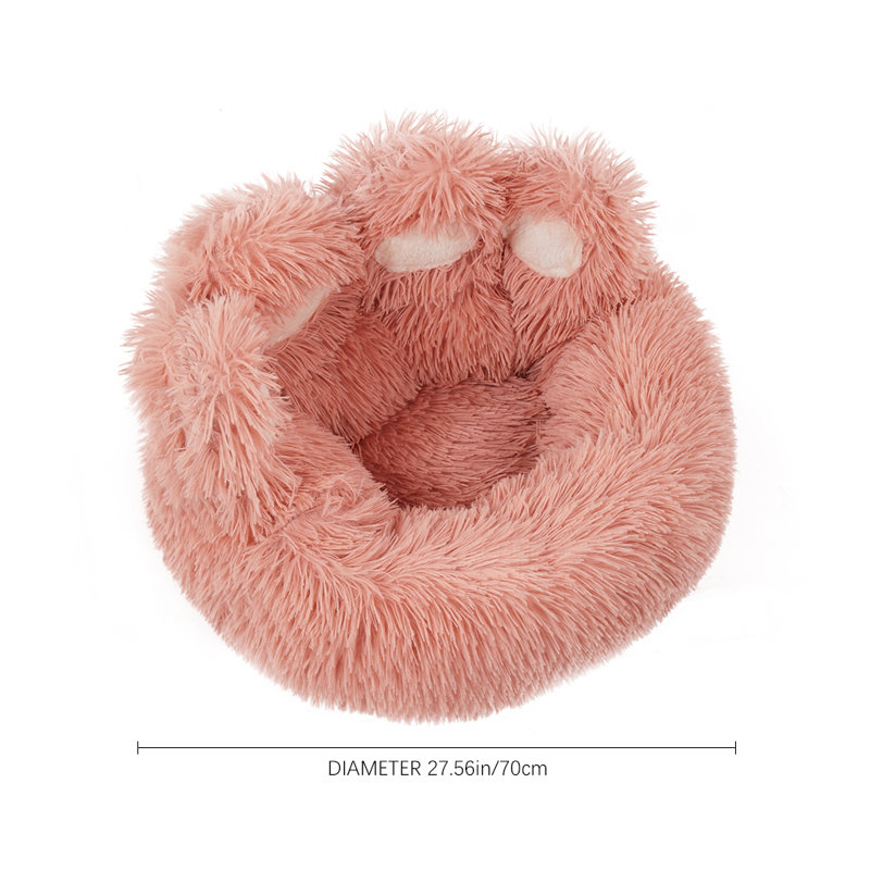 Creative Cute Bear Paw Dog and Cat Bed, Pink, 20 cm H x 70 cm W x 70 cm D