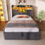 Upholstered Lift Up Storage Ottoman Bed-1681419600