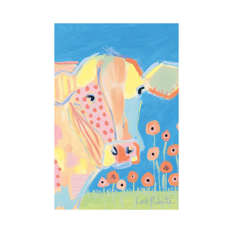 Kirby In The Field by Kait Roberts - Wrapped Canvas Painting, 20.32 cm H x 30.48 cm W