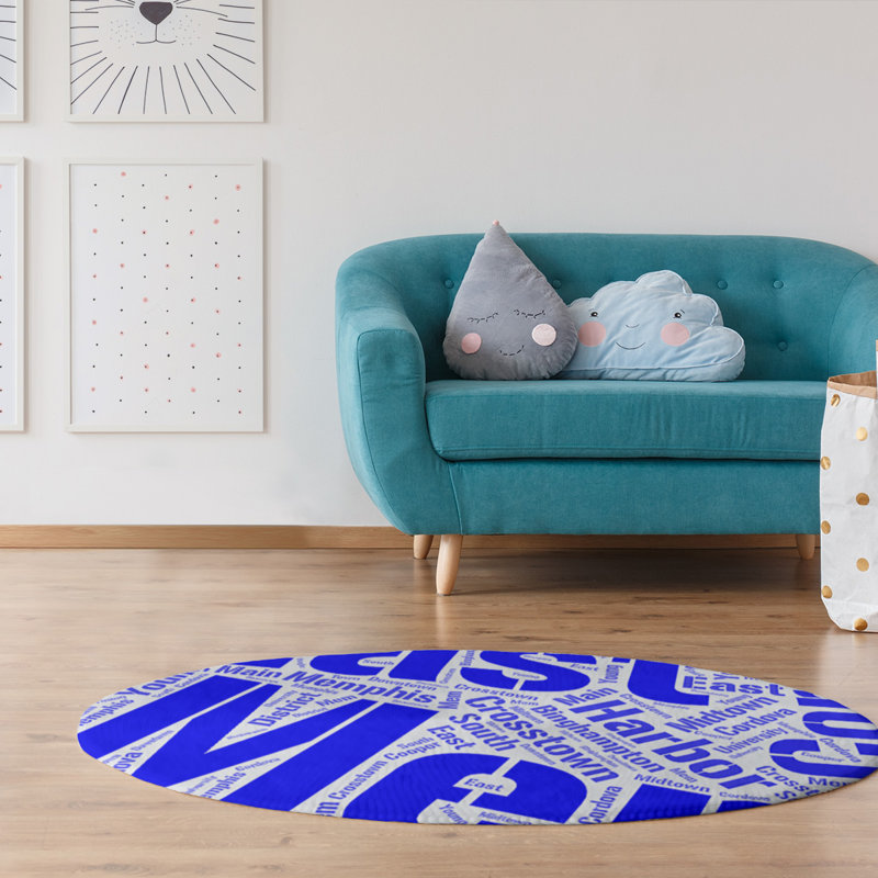 Chenille Indoor Rug, Round 5'