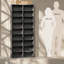 HOMCOM 260/640 CD Storage Unit 120/360 DVD Storage Tower with 9/18 Compartments Black-1805876561-1805876572