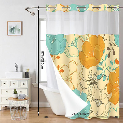 Rideau de douche à double couche