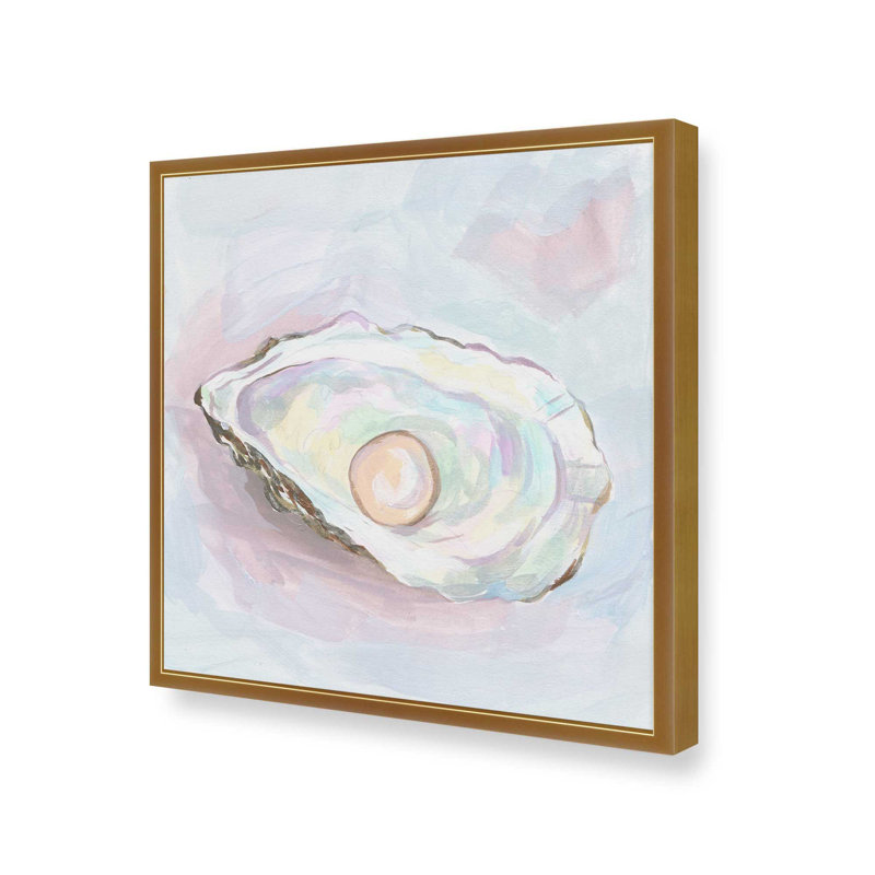 «Silent Opal I» par Melissa Wang, reproduction d'art, H 12 po x l 12 po, Impression sur cadre ouvert sans papier mat, Doré
