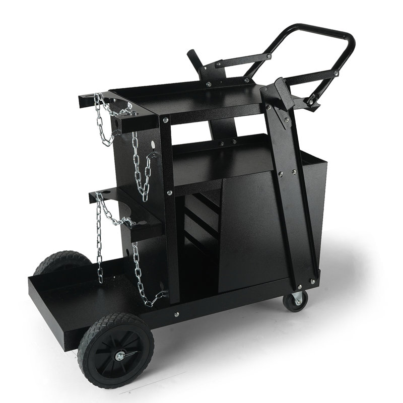 Chariot de soudage, chariot de soudage 4 tiroirs à 2 niveaux avec capacité de poids de 265 lb