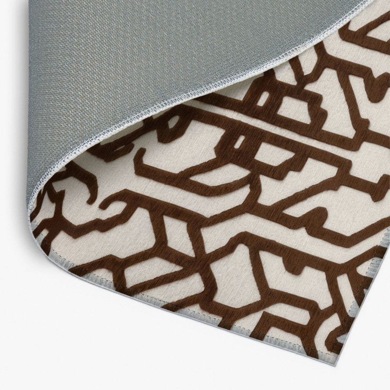 Trellis Beige Indoor and Outdoor Area Rug, Rectangle 2' x 3'