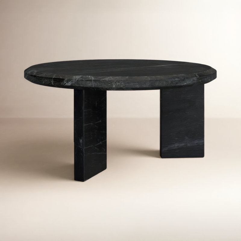 Bryce Marble Top Single Coffee Table, Black