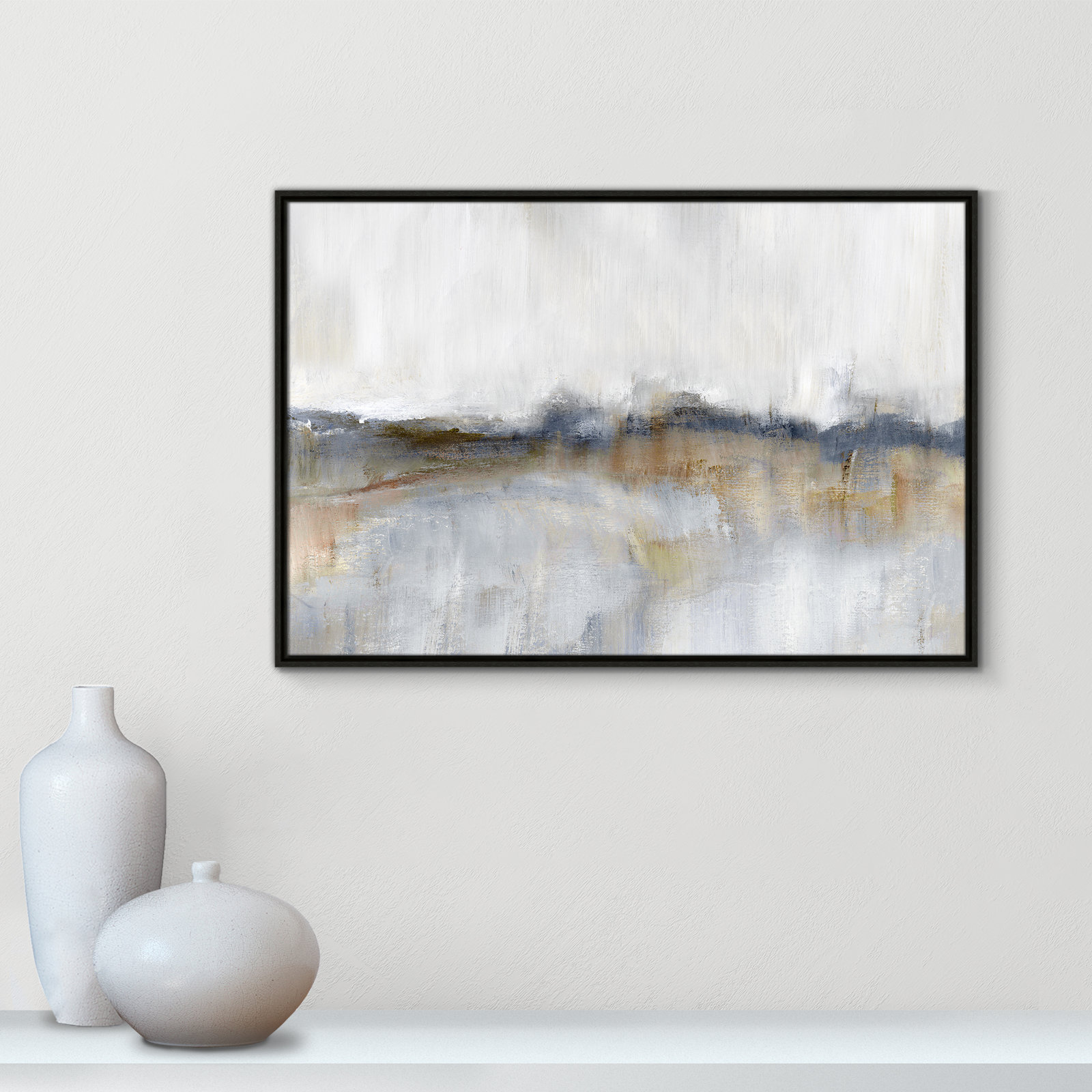 Autumnal Tide Print by Nan, 25.5" H x 37.5" W, Black
