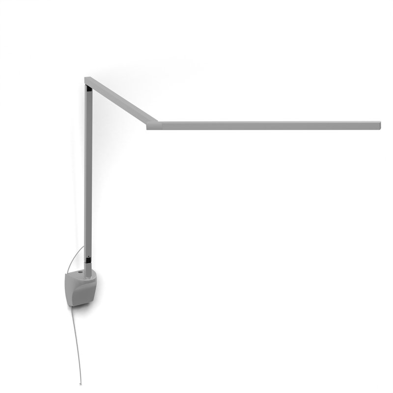Lampe de bureau à DEL Z-Bar PRO Gen 4 avec fixation murale, H 15,8 po x l 32 po x P 2,8 po, Argent