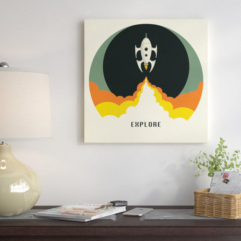 «Explore I», impression sur toile, H 12 po x l 12 po x P 1,5 po, Toile tendue, Pas de tapis