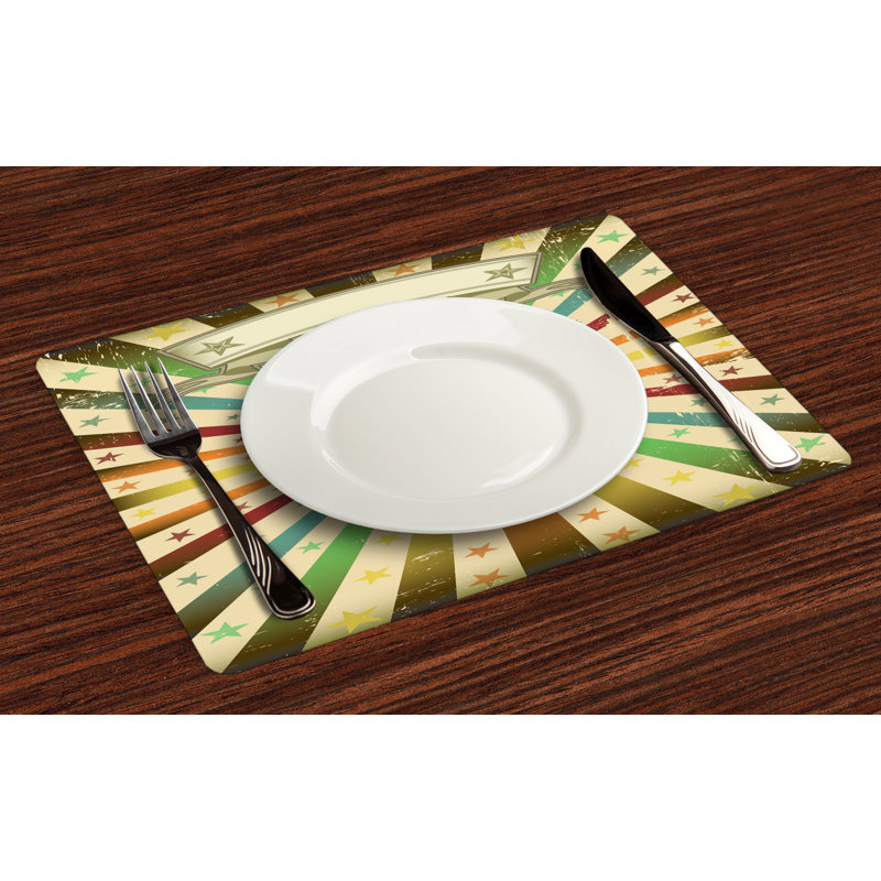 Polyester Abstract Rectangle Placemat