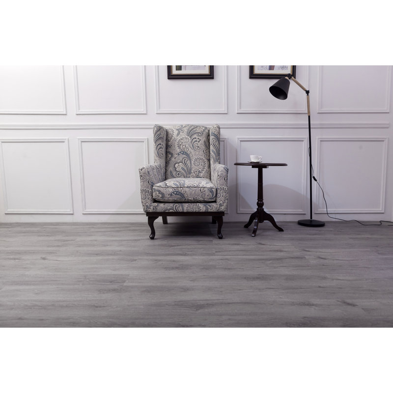 Planche de vinyle SPC 7 "x 48" x 6mm Luxury, Gris