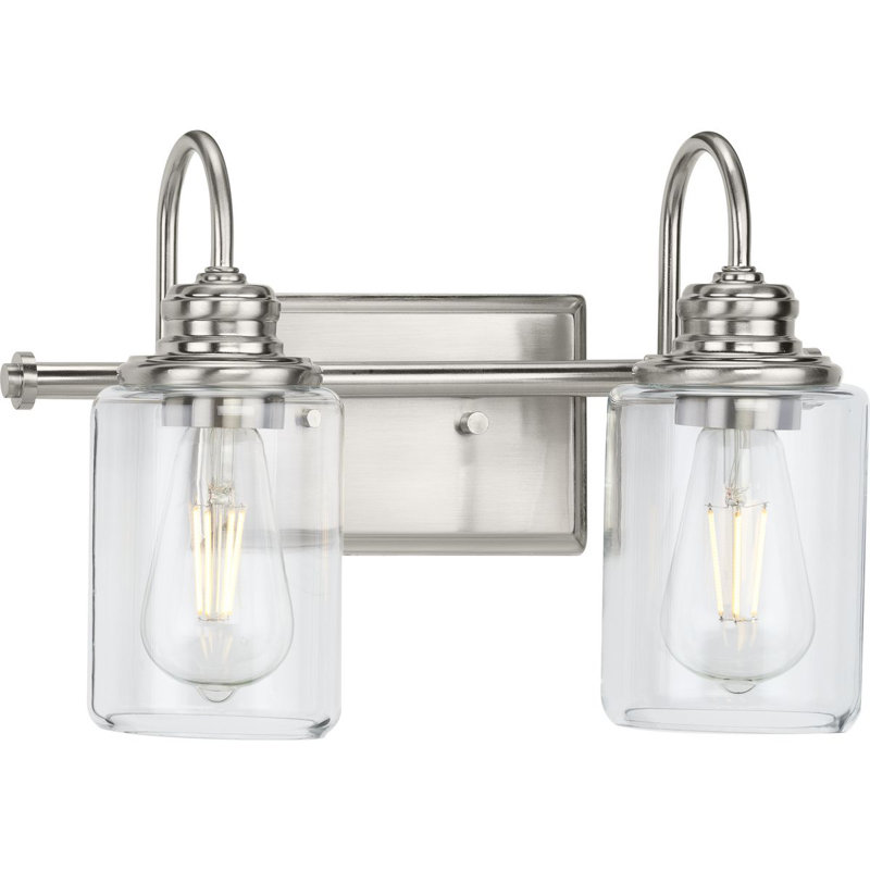 Éclairage pour meuble-lavabo à intensité variable à 4 lumières, Nickel brossé, 4