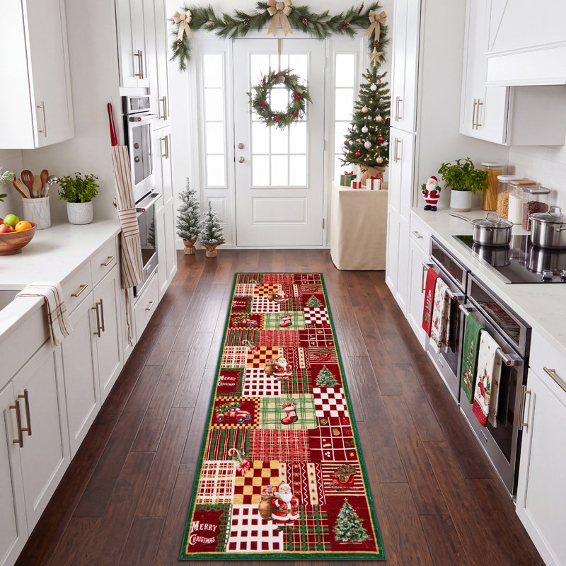Rectangle Patchwork Washable Area Rug, 60*180cm