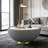 Light Sintered stone Top Cup Shape Leather Coffee table