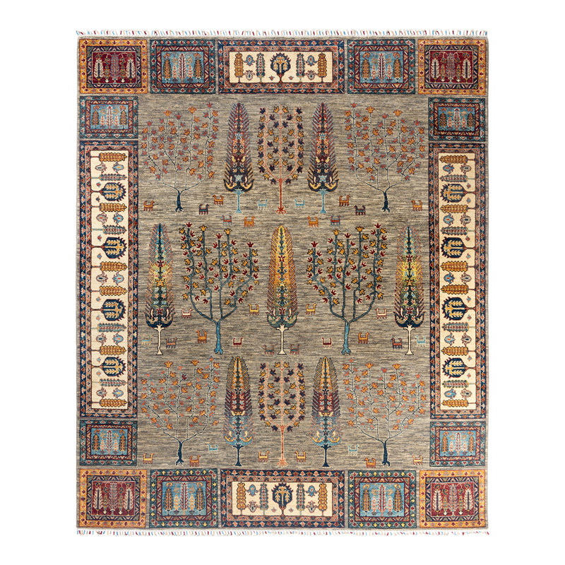 One-of-a-Kind Rectangle 8'4" X 9'8" Hand Knotted Area Rug