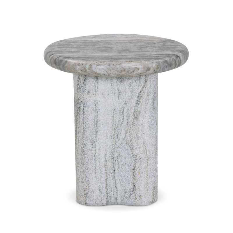 Waylie Small Marble End Table-River Grey Marble