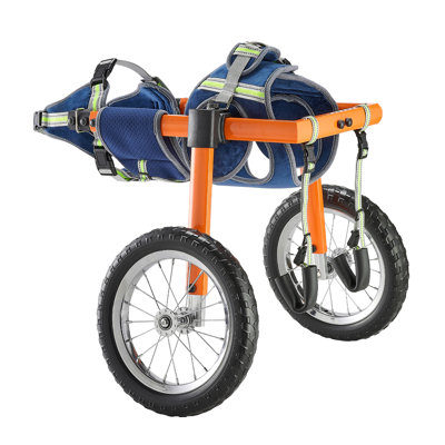 Fauteuil pour chien avec pattes arrière, fauteuil roulant pour animal léger à 2 roues, réglable en hauteur, en largeur et en longueur, chariot pour chien avec roues absorbant les chocs, pour chiens blessés et handicapés de 48 à 88 lb, grand