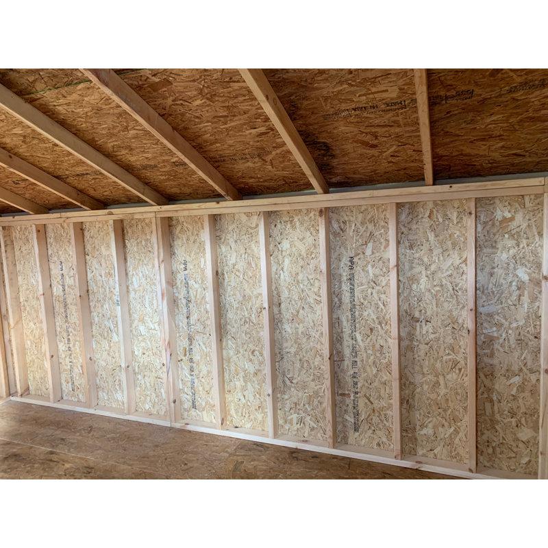 Classic Saltbox Outdoor Wood Storage Shed, 12' x 16', Yes