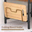 Étagère de comptoir pour micro-ondes, support pour micro-ondes, tablette de cuisine avec porte-couvercle et porte-épices, tablette de comptoir, brun rustique-660199209