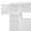 Lit double en bois avec armoire tout-en-un, tablette et prises, lit gigogne simple