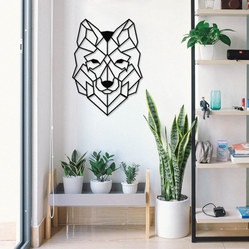 Élégant accessoire mural décoratif en métal, finition noire, 16,1 po x 22,4 po | Fabrication 100% métal, épaisseur: 0,05 pouce | Parfait pour la décoration intérieure, l'esthétique moderne, le design durable et accrocheur