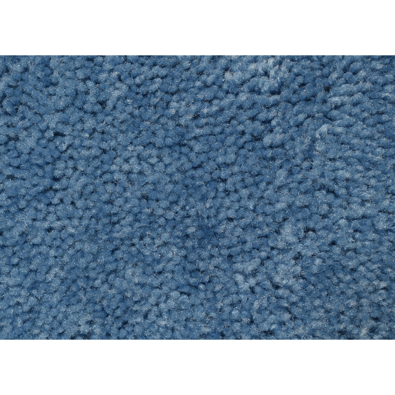 Tapis de bain antidérapant en nylon doux Mccluney, L 30 po x L 50 po, Bleu bassin
