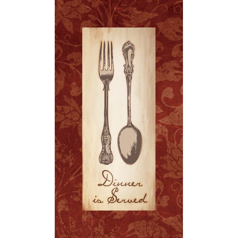 Dinner Is Served I - Painting Print, 30cm H x 20cm W, Black Floater Framed