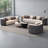 Four-Piece Set Grey Sofa Modern Waiting Room Sets  Reception Set