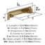 Poignée coupelle 3 pièces ou 3-3 / 4 pouces (76 mm ou 96 mm) Haven Champagne-111778797-111778799