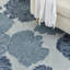 Tapis bleu / gris en polypropylène tissé à la machine Ovidijus-1533960253