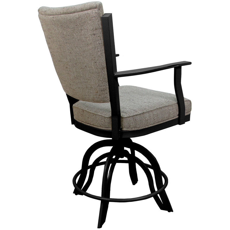 Tabouret tournant Urda, Tabouret de comptoir (siège d'une hauteur de 26 p, Black