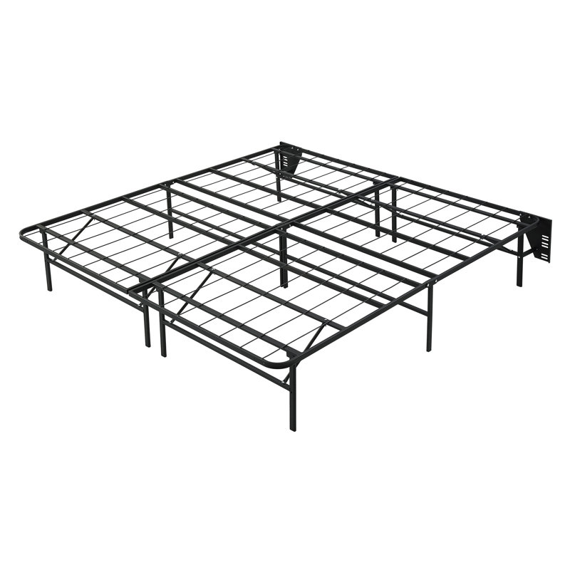 Structure de lit plateforme pliable sans accoudoirs, Très grand lit