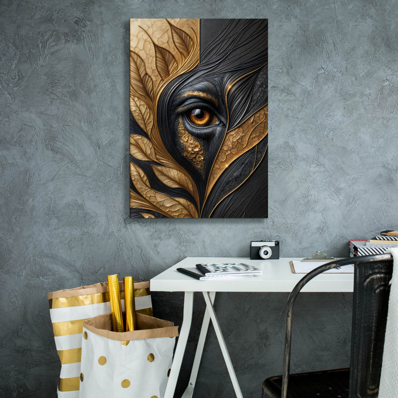 «Eyebext 7» par Rey Klimt, art mural sur toile, H 26 po x l 18 po x P 0,75 po