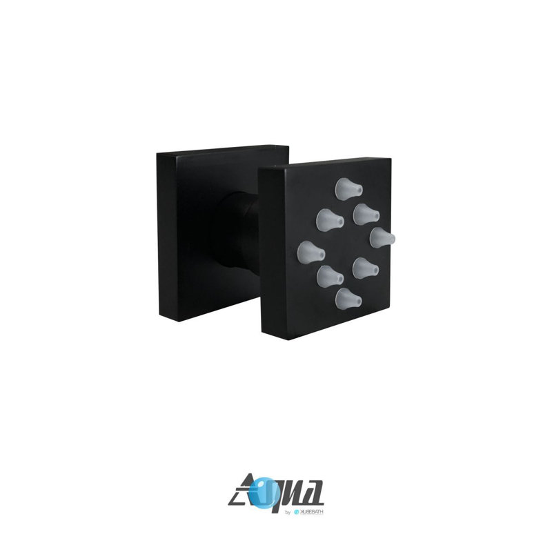 Aqua Piazza By Kubebath Body Jet - Chrome, Matte Black