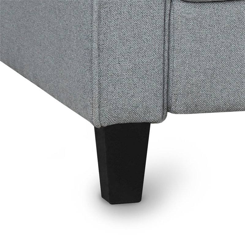 Canapé simple avec accoudoirs Living Room Furniture, Lin gris