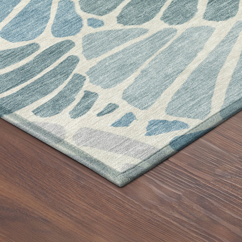 Machine Washable Indoor/Outdoor Jozwiak ACN2384 Floral Rug, Rectangle 2'6" x 3'10"