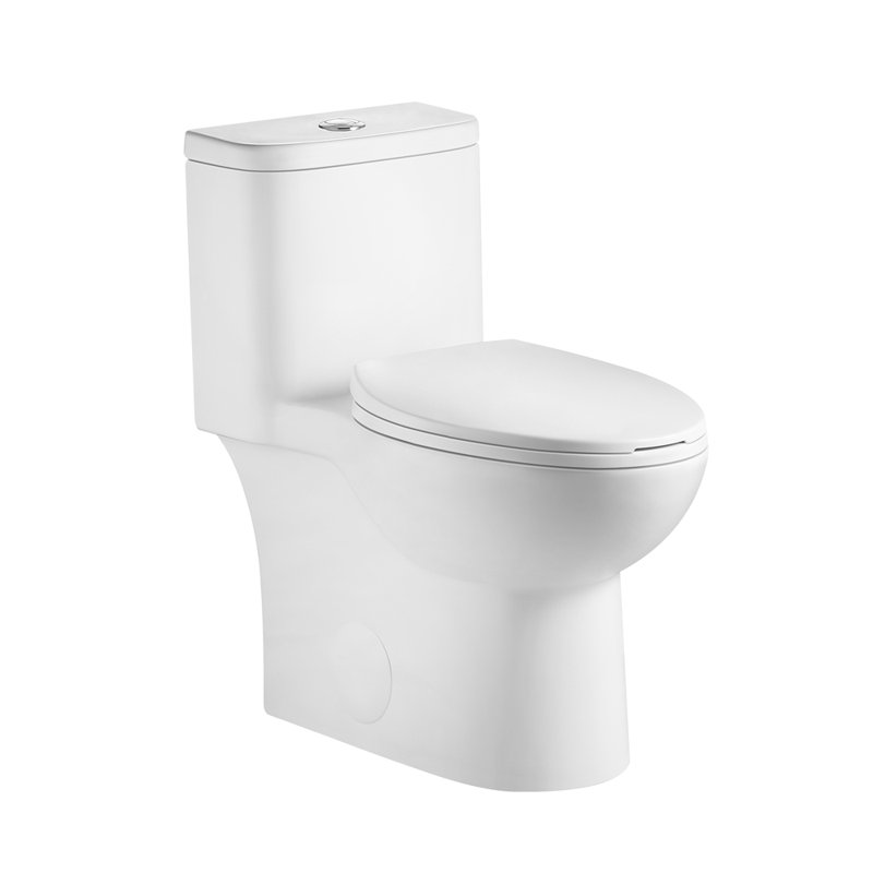 1.1/1.6 GPF Tornado Flush One-Piece Toilet with Comfort Chair Seat ADA Height 17",Powerful & Quiet Dual Flush Modern Toilet,Siphonic S-trap 12",Rimless Bowl with Soft Closing Seat,Gloss White