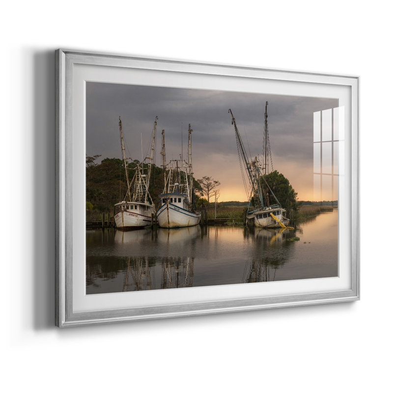 Trawler - reproduction de cadre photo, Argent, H 22,5 po x l 30,5 po x P 1 po