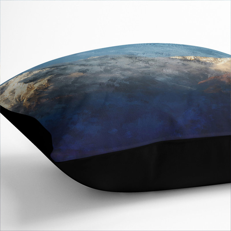 Mountain View Vol.6 Square Throw Cushion, Black, 40cm H x 40cm W x 15cm D