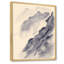 Montagnes asiatiques grises avec oiseaux - Peinture sur toile-67391090-67391078