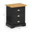 Table de chevet 3 tiroirs Alaska en bois massif avec plateau en bois de pin-88070345