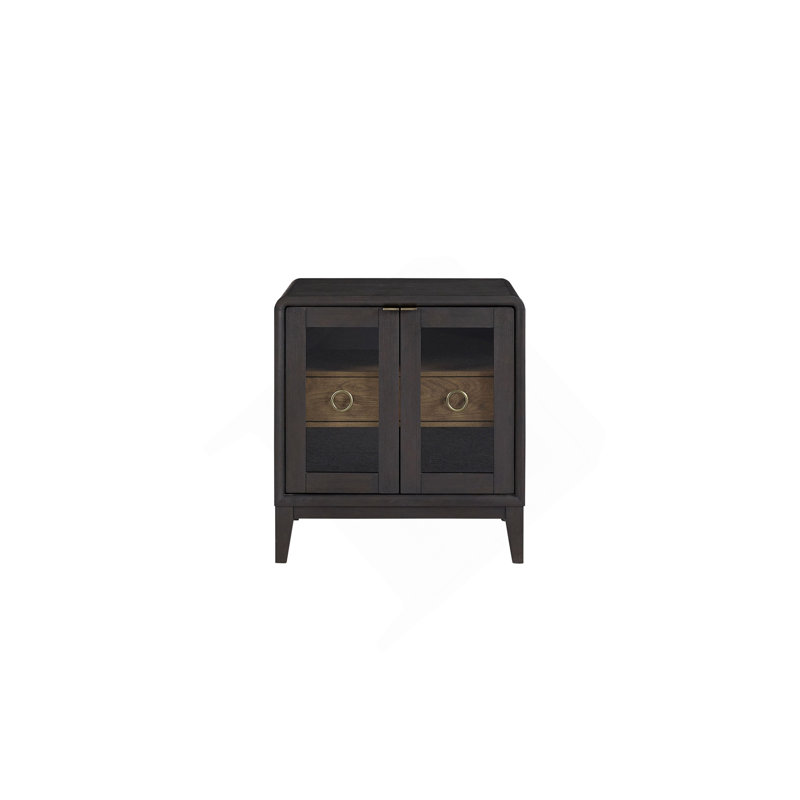 Table de chevet en verre