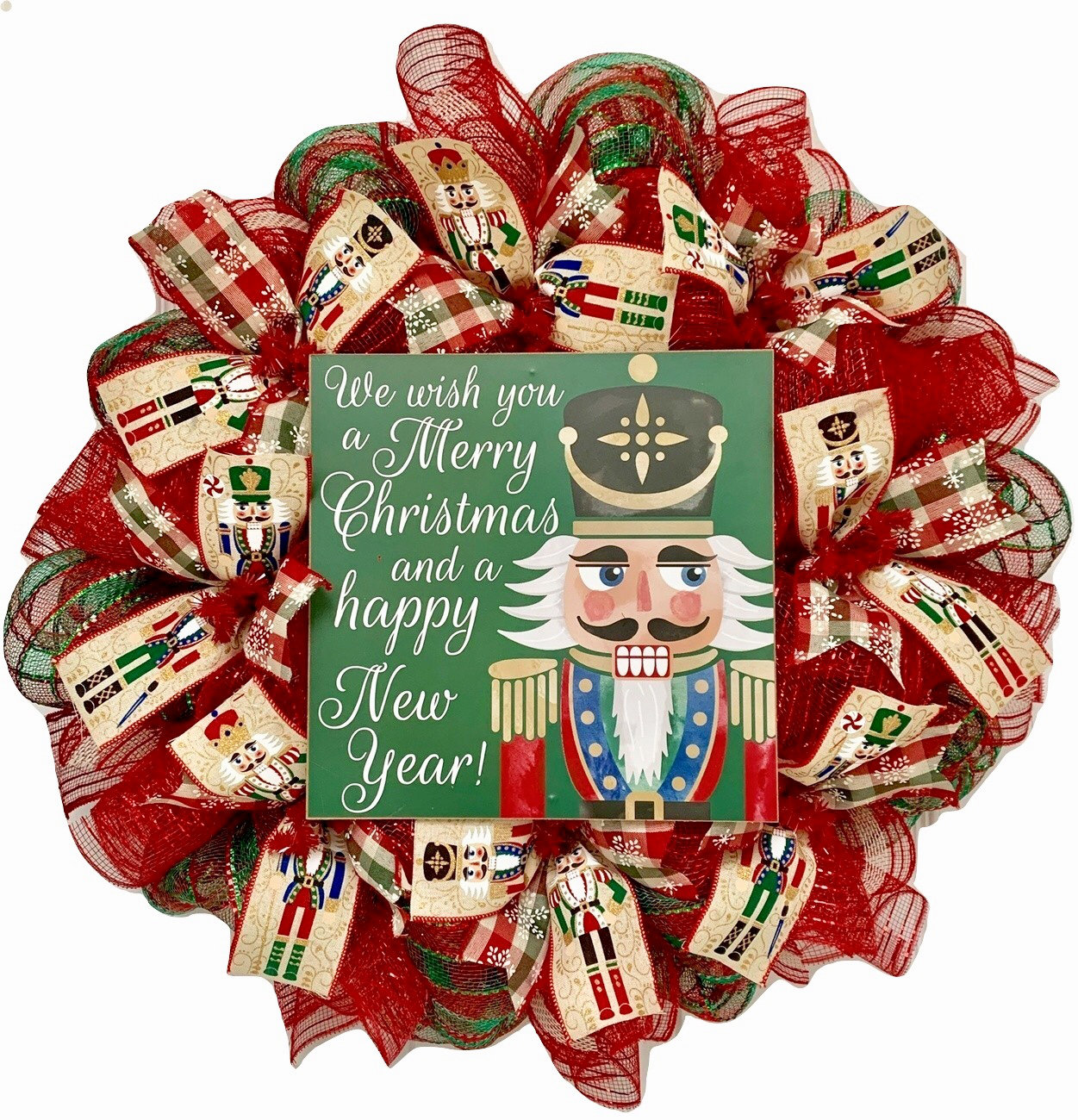 The Holiday Aisle® Nutcracker Christmas Wreath Handmade | Wayfair