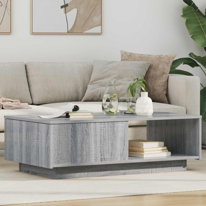 Coffee Table with Storage, Grey Sonoma