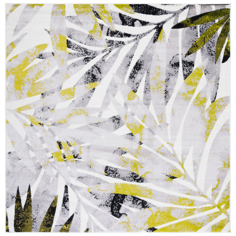 Forbell Performance Floral Rug, Square 6'7"