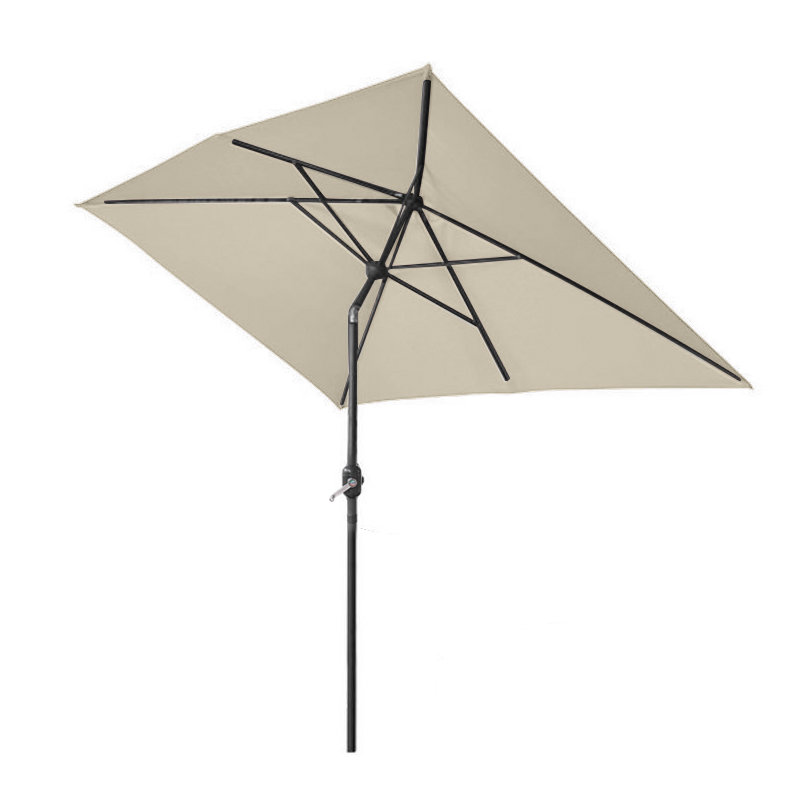Pittman 3m x 2 m Rectangular Traditional Parasol Cream