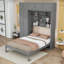 Grand lit escamotable en bois 2 tiroirs avec garde-robe et armoires-1170954841