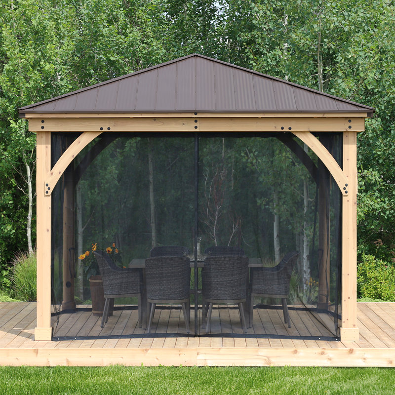 Alberteen 3.66m X 3.66m Wood Patio Gazebo