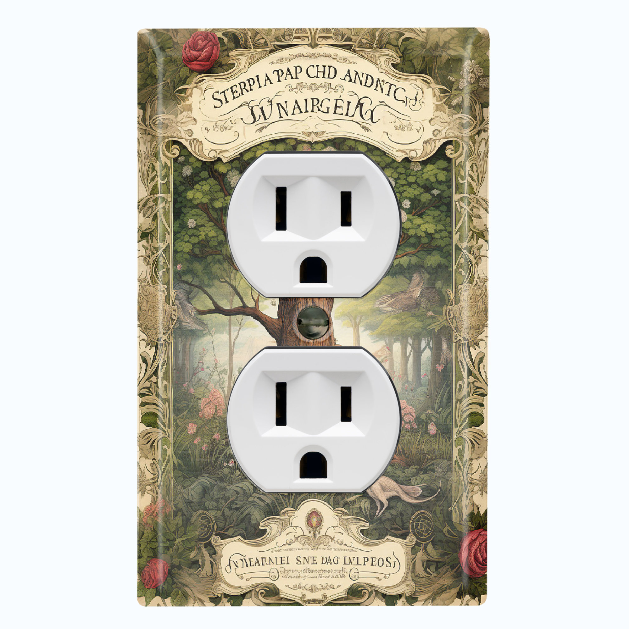 WorldAcc Metal Light Switch Plate Outlet Cover (Green Tree Of Life ...