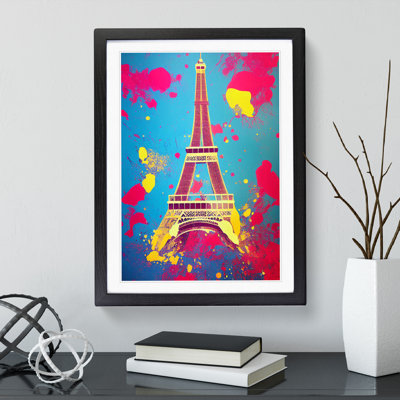 Eiffel Tower Paint Splash No.3 - Single Picture Frame Print